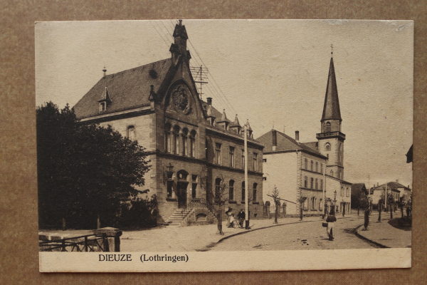 Ansichtskarte AK Dieuze Lothringen 1915 Straße Häuzser Gebäude Architektur Ortsansicht Frankreich France 57 Moselle